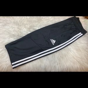 adidas Black Sweatpants with White Stripes